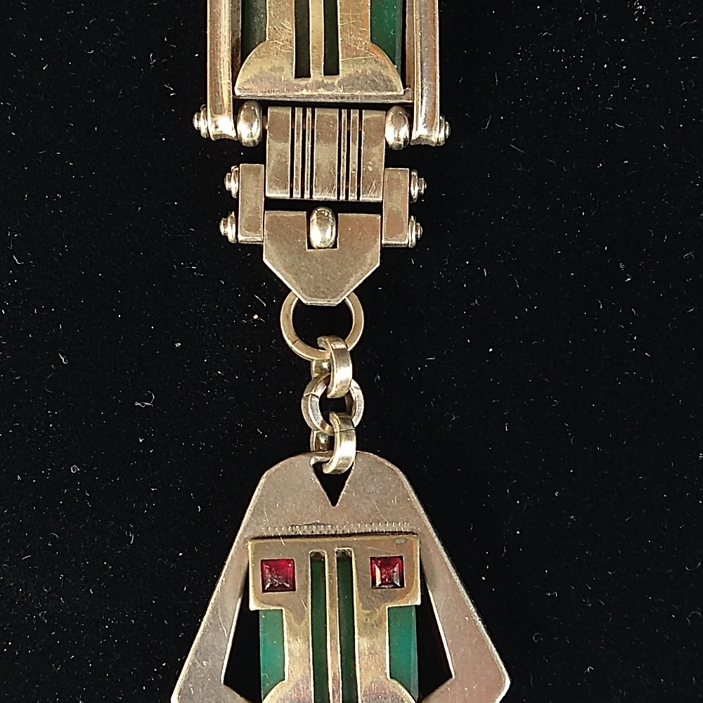 Jakob Bengal Art Deco Watch Chain/Fob Gem